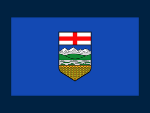 Flag of Alberta province in Canada