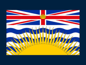 Flag of British Columbia Province in Canada