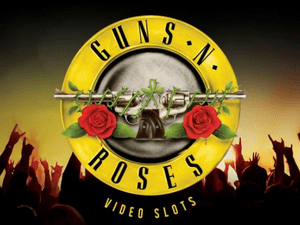 Banner of Guns N' Roses Video slot game, the Slots inspired by Celebrities