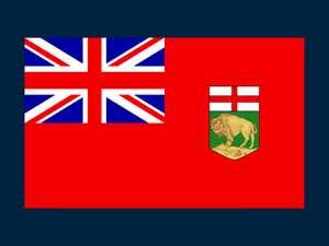 Flag of Manitoba Province in Canada