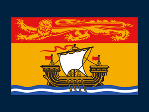 Flag of New Brunswick Province in Canada