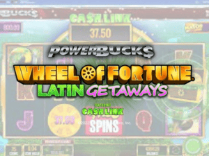 Logo of Powerbucks Wheel of Fortune Latin Getaways