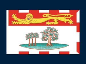 Flag of Prince Edward Island Province in Canada