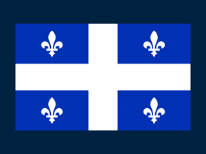 Flag of Quebec Province in Canada