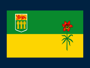 Flag of Saskatchewan Province in Canada