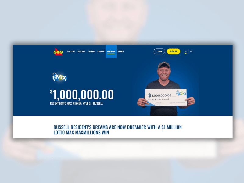 Banner of Kyle D. Wins a Million on Lotto Max