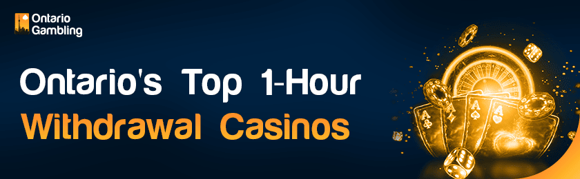 A Lightning Roulette with a few playing cards, chips, and a few rolling dice for Ontario's top 1-hour withdrawal casinos