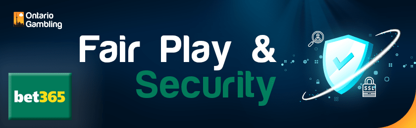 An SSL and security sign for Bet365 Sportsbook Fair Play and Safety Check