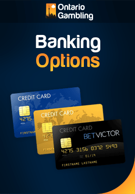 A few credit cards for banking options of BetVictor casino