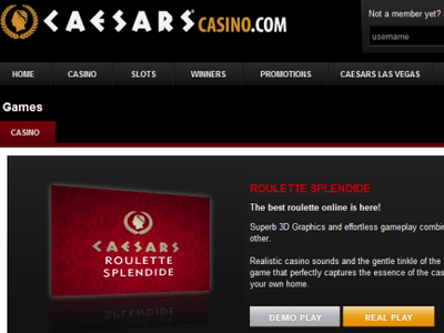 Caesars Casino website