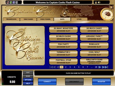 Captain Cooks Casino website