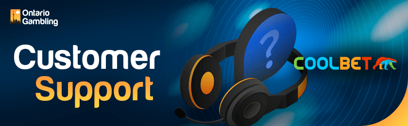A headphone with a big question mark for customer support in CoolBet Sportsbook