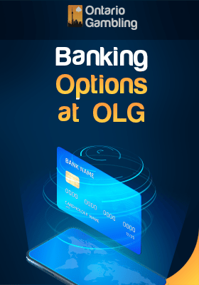 A credit card on a mobile phone for banking options at OLG