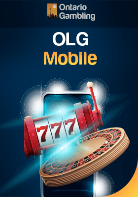 A casino reel and a roulette machine on a mobile phone for OLG mobile app