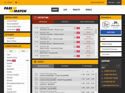 Pari-Match website screenshot