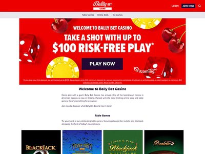 Bally Bet Casino website