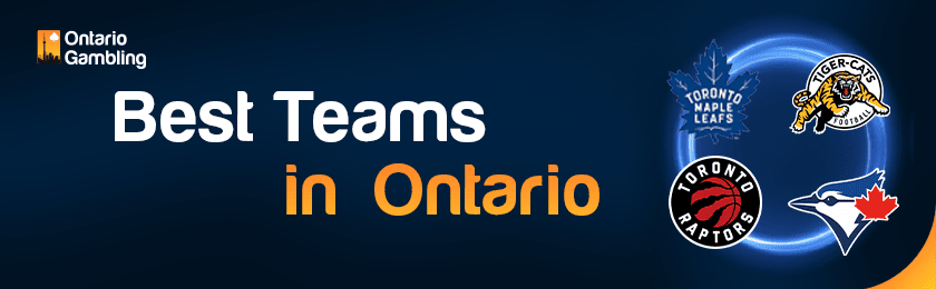 Logos of the four most successful professional sports teams in Ontario