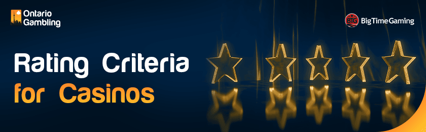 A few golden stars for rating criteria of casinos