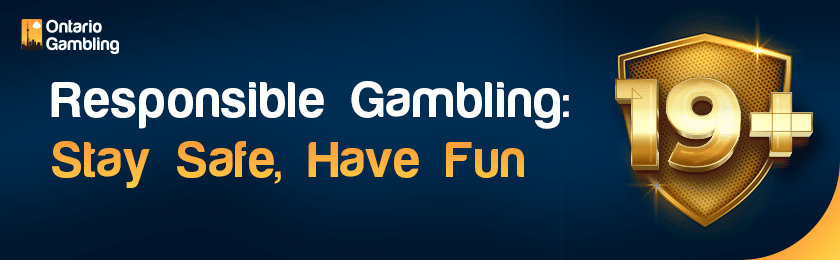 A 19+ logo for responsible gambling for blackjack players