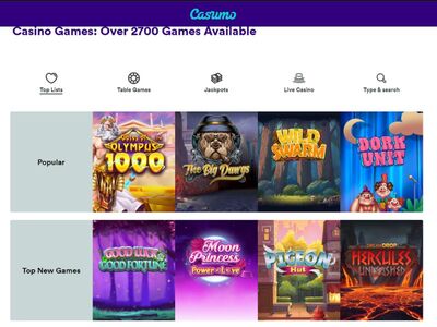 Casumo Casino website