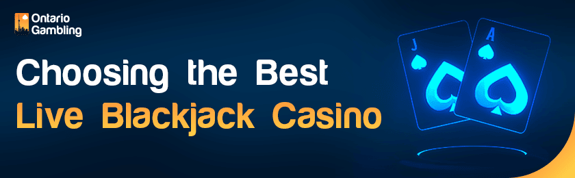 Two Blackjack cards for choosing the best blackjack online Casino.