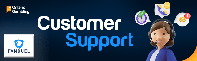 A customer care representative is providing support for FanDuel SportsBook