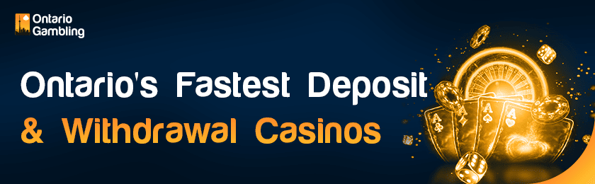 A Lightning Roulette with a few playing cards, chips, and a few rolling dice for Ontario's fastest deposit and withdrawal casinos