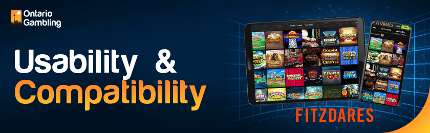 Photos of games on mobile phone and tablet for usability and compatibility