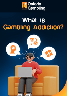 A Man is gambling online and thinking about gambling and winning for gambling addiction