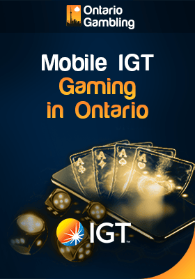 A mobile phone, cards, and dice for mobile IGT gaming in Ontario