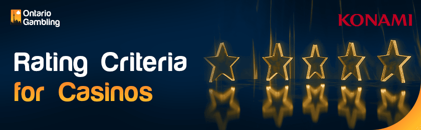 A few golden stars for rating criteria of casinos