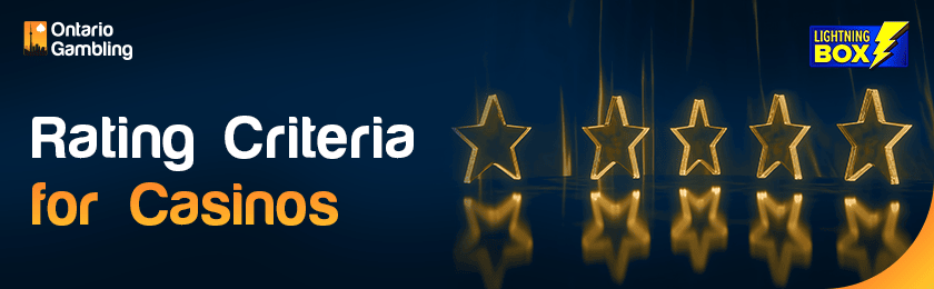 A few golden stars for rating criteria of casinos