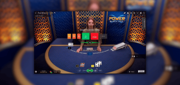 Banner of Power Blackjack gameplay