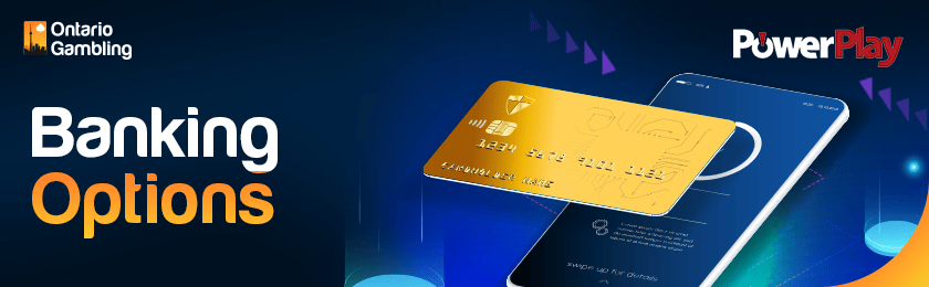 A mobile phone with a credit card for banking options