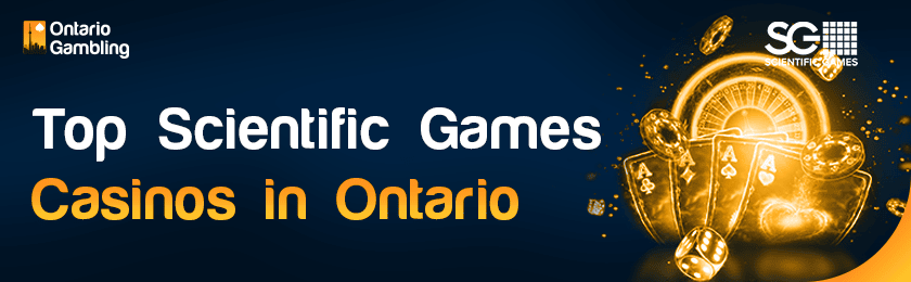 Some casino gaming items with a Scientific Games logo for top Scientific Games casinos in Ontario