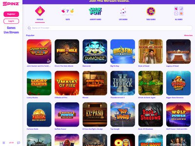 Spinz Casino website