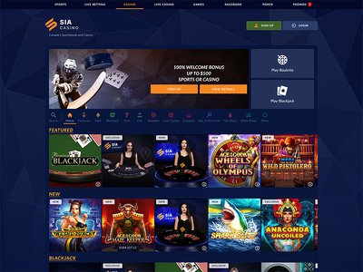 Sports Interaction Casino website screenshot