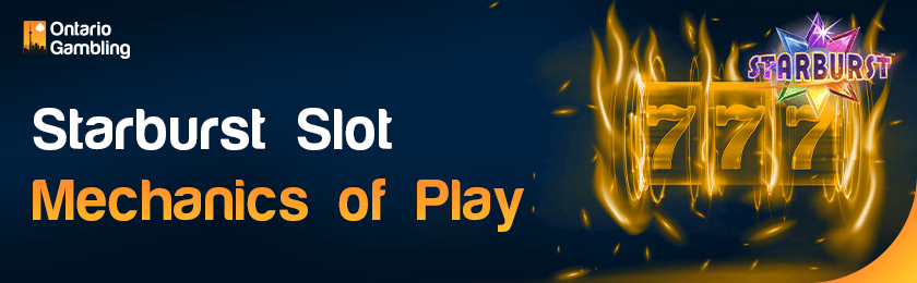 A flaming casino reel for playing mechanics of Starburst Slot