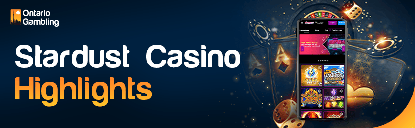 A mobile phone with some casino-playing items for Starburst Casino highlights