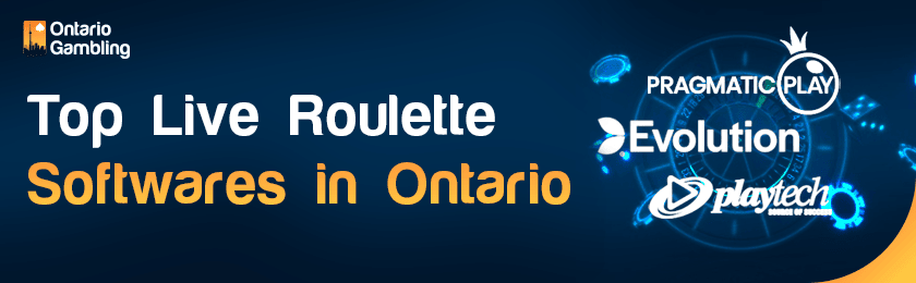 Different software providers logo for the top roulette softwares in Ontario