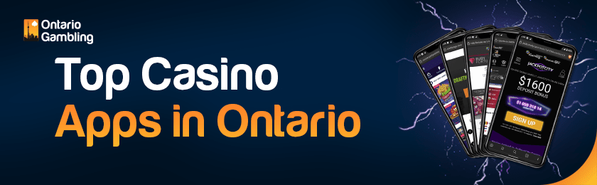 Top casino apps in Ontario are loaded on a few Mobile phones