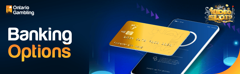 A mobile phone with a credit card for banking options